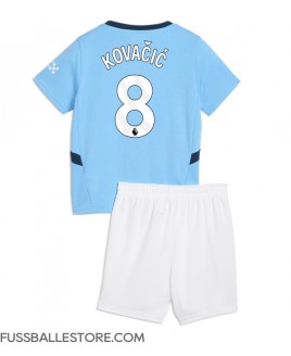 Günstige Manchester City Mateo Kovacic #8 Heimtrikotsatz Kinder 2024-25 Kurzarm (+ Kurze Hosen)
